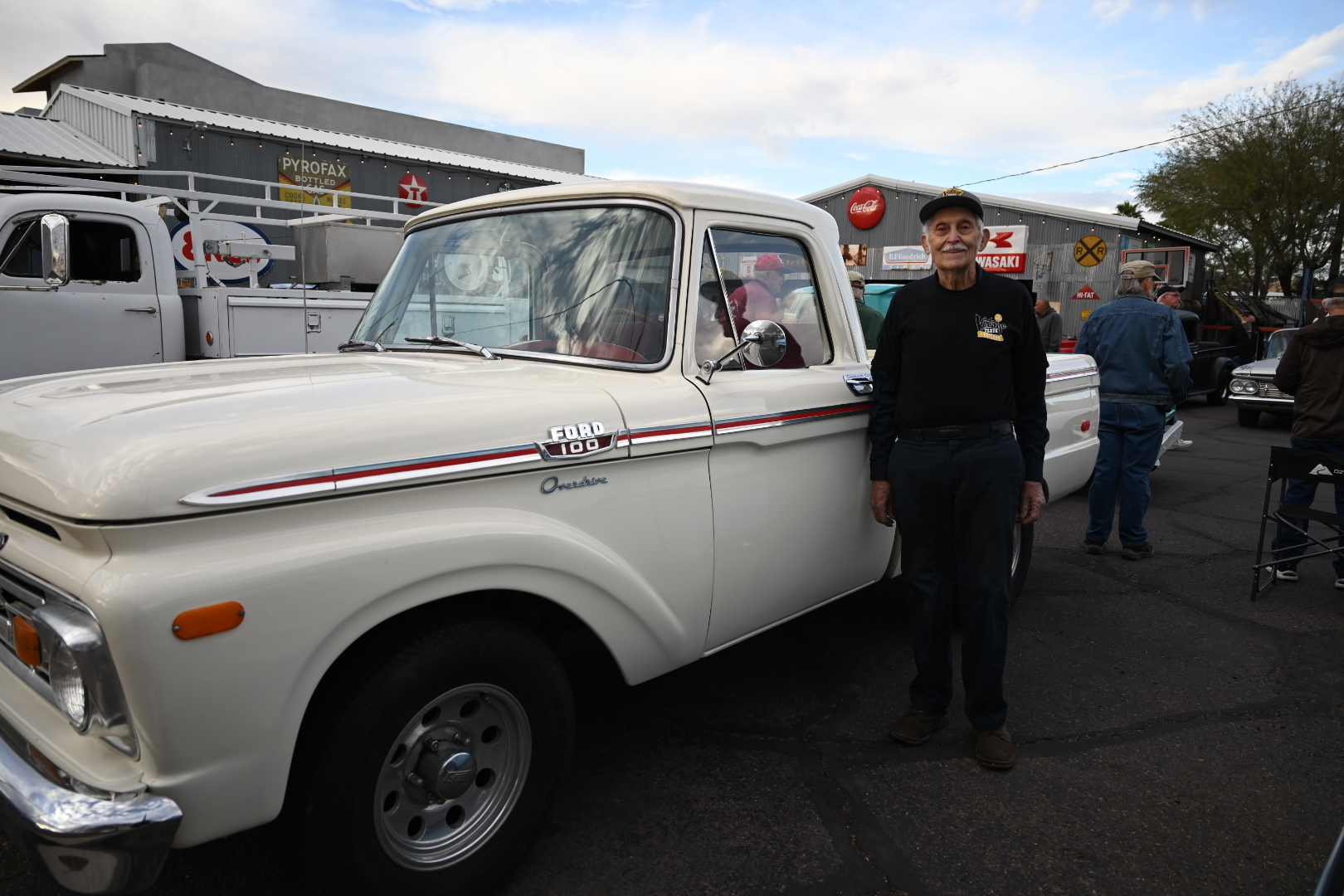 Don with his 1964 Ford F 100 Styleside Custom Cab short bed, with a 292 V-8 engine